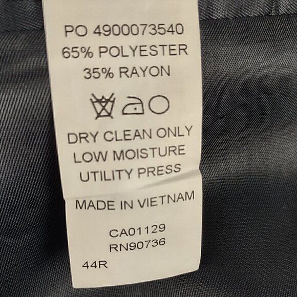 Calvin Klein Men's Navy Blue Multi Pocket Button Up Blazer Jacket Size 44R - Picture 13 of 13